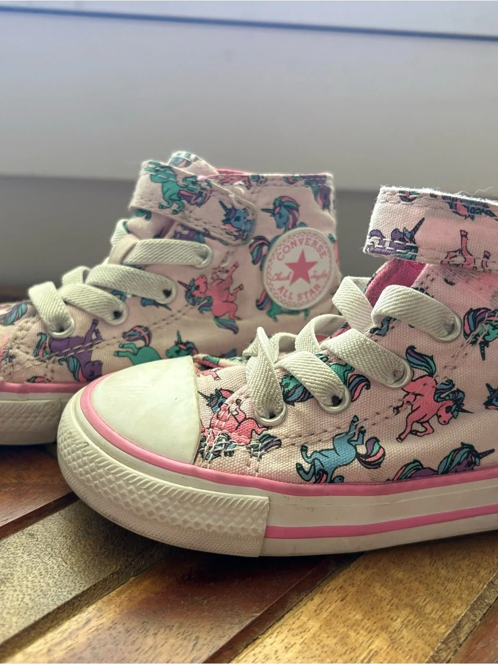 Converse Kids Pink Unicorn High-Top Sneakers